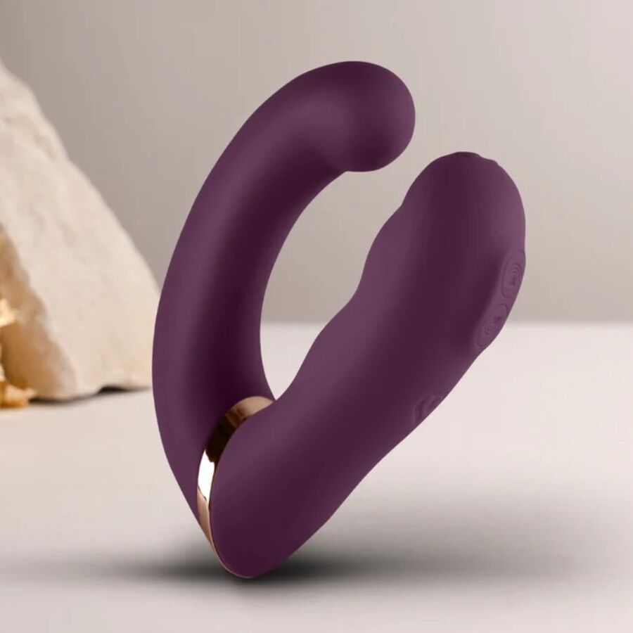 ROCKS-OFF - VIBRADOR DUPLO GEMINI ESTIMULADOR DE CLITÓRIS PONTO G ROXO - Image 3