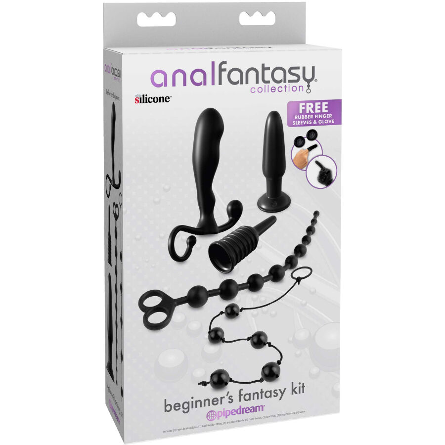 POTENTE - ANAL FANTASY ELITE COLLECTION - KIT ANAL FANTASY PARA INICIANTES PRETO