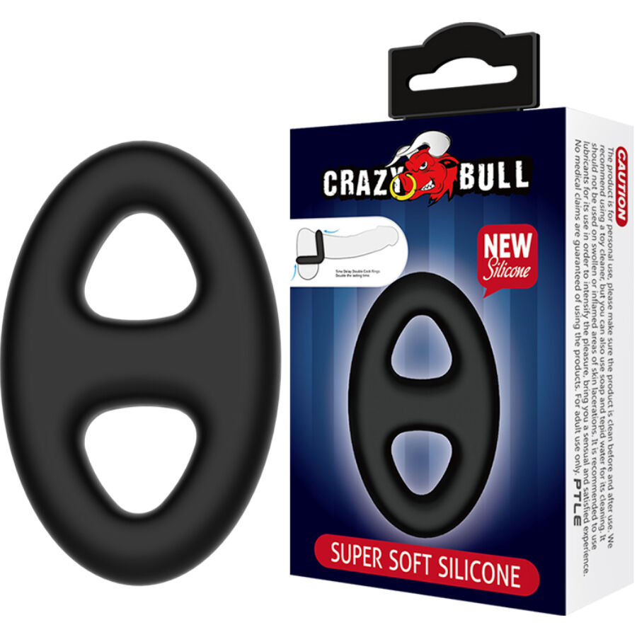 POTENTE - CRAZY BULL - ANEL DE SILICONE OVAL DUPLO