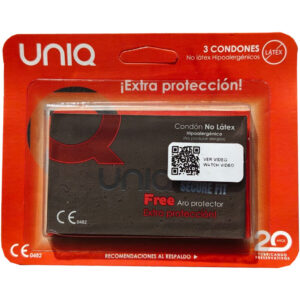 POTENTE - UNIQ - PRESERVATIVOS SEM LÁTEX SECURE FIT 3 UNIDADES