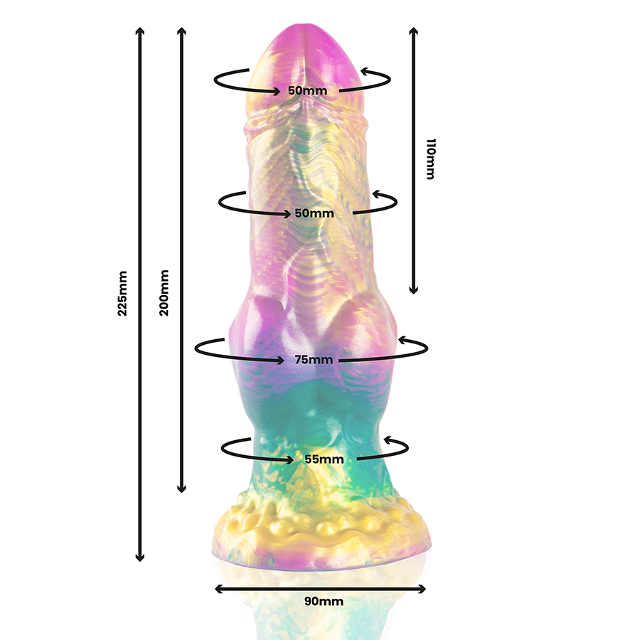 EPIC - IRIS DILDO COM TESTÍCULOS DE PRAZER ARCO-ÍRIS - Image 4