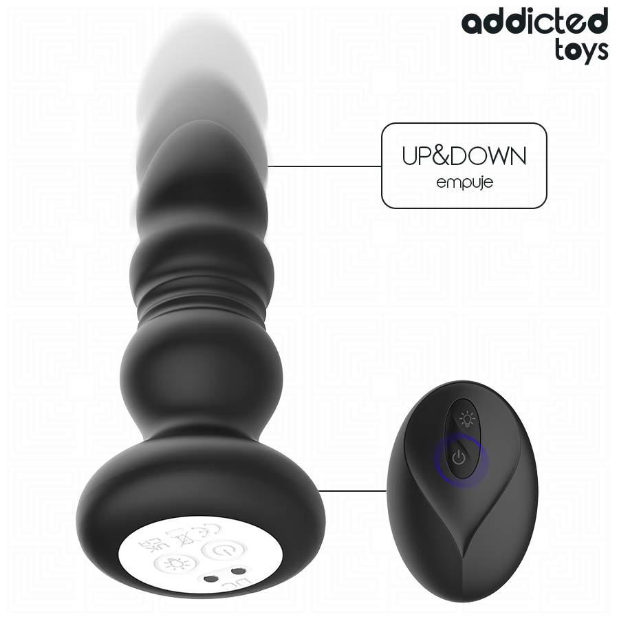 ADDICTED TOYS - PLUG ANAL GIRATÓRIO VIBRATÓRIO COM LUZ LED E CONTROLE REMOTO - Image 3