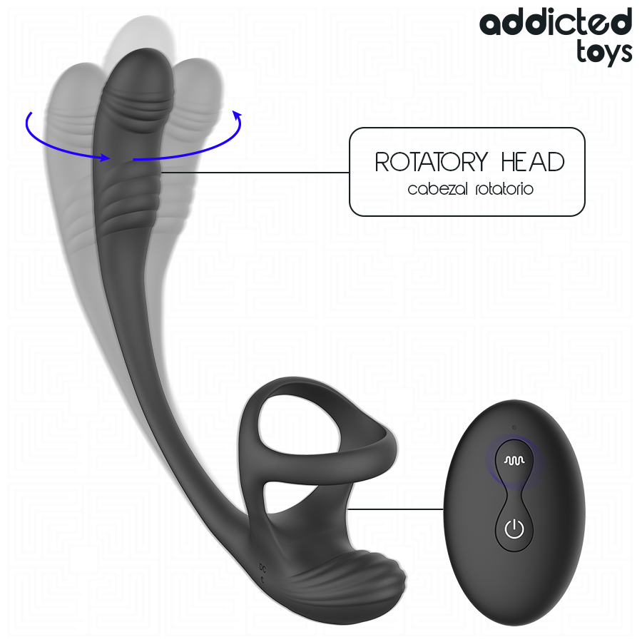 ADDICTED TOYS - PLUG ANAL COM VIBRAÇÃO, OSCILAÇÃO 360º E ESTIMULADOR DE TESTÍCULOS - Image 3