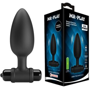 POTENTE - MR PLAY - PLUG ANAL SUPER POWER COM VIBRAÇÃO