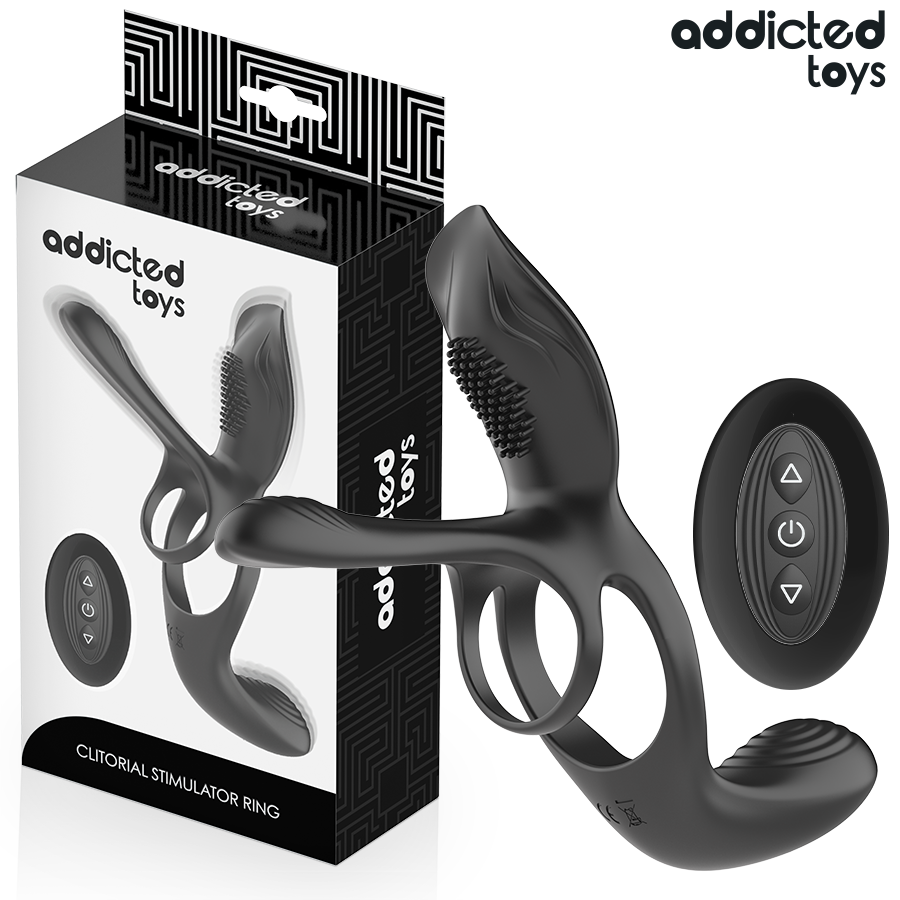 POTENTE - ADDICTED TOYS - ANEL PENIANO DUPLO COM ESTIMULADOR CLITÓRICO