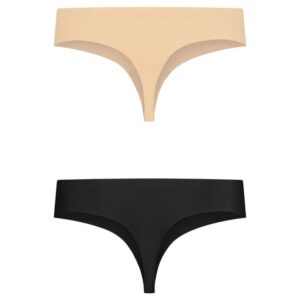 POTENTE - BYE-BRA - PACK 2 TANGAS INVISIBLES BEIGE Y NEGRO TALLA S