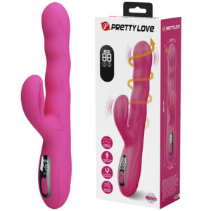 POTENTE - PRETTY LOVE - VIBRADOR COELHO MULTIFUNCIONAL DE INVERNO COM DISPLAY DE LED ROSA