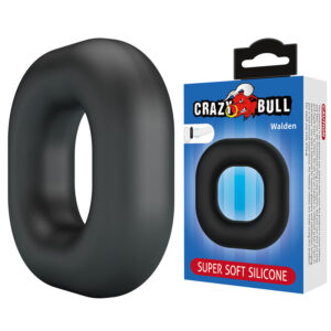 POTENTE - CRAZY BULL - ANEL PENIANO DE SILICONE SUPER MACIO WALDEN PRETO