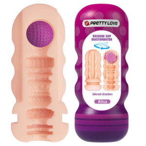 POTENTE - PRETTY LOVE - MASTURBADOR VAGINAL COM VENTOSA E TEXTURAS INTERNAS