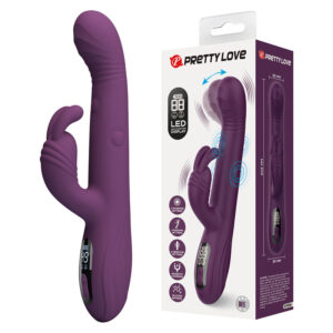 POTENTE - PRETTY LOVE - DEE VIBRADOR MULTIFUNCIONAL COELHO OSCILAÇÃO E PERCUSSÃO ROXO