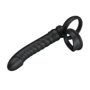 POTENTE - PRETTY LOVE - VIBRADOR ANAL MERRITT COM ANEL E VIBRAÇÃO PRETO