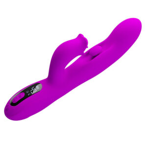 POTENTE - PRETTY LOVE - VIBRADOR OSCILATIVO YALANDA RABBIT COM DISPLAY DE LED ROXO