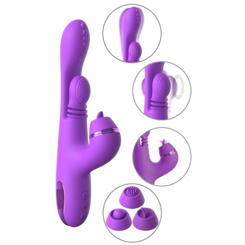 POTENTE - FANTASY FOR HER - VIBRADOR COELHO INTIMOTION PULSE PRO VIBE ROXO