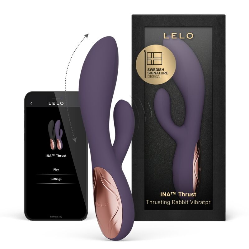 POTENTE - LELO - INA THRUST RABBIT VIBRADOR DE EMPURRA ROXO
