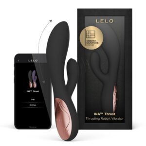 POTENTE - LELO - INA THRUST RABBIT VIBRADOR DE EMPURRAÇÃO PRETO