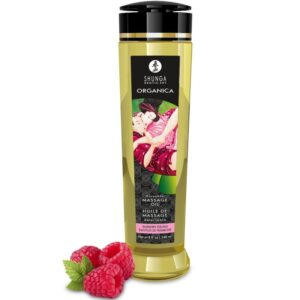 POTENTE - SHUNGA - ÓLEO DE MASSAGEM ORGÂNICO COM AROMA DE FRAMBOESA 240 ML