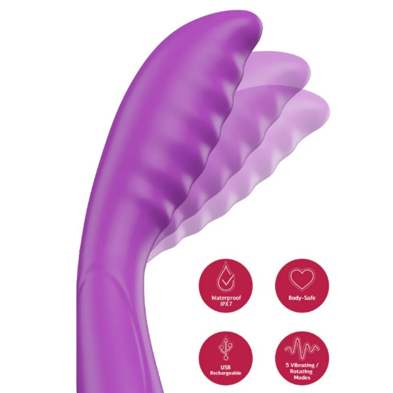 POTENTE - SHE.E.O - VIBRADOR ROXO PARA ESTIMULAÇÃO DO PONTO G