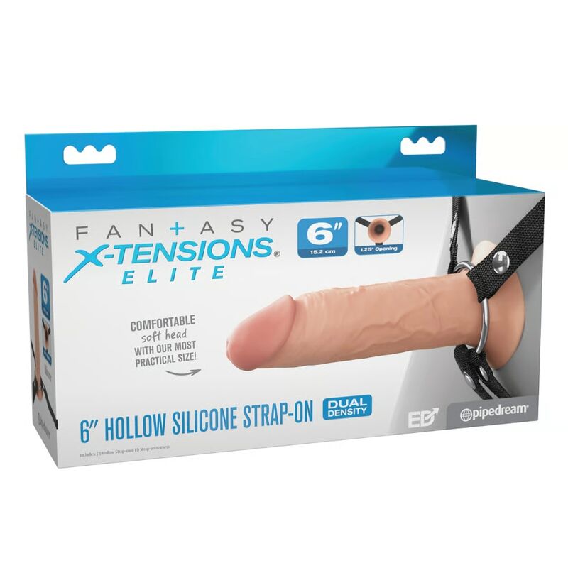 POTENTE - FANTASY X-TENSIONS ELITE - STRAP-ON DE SILICONE OCO DE 15