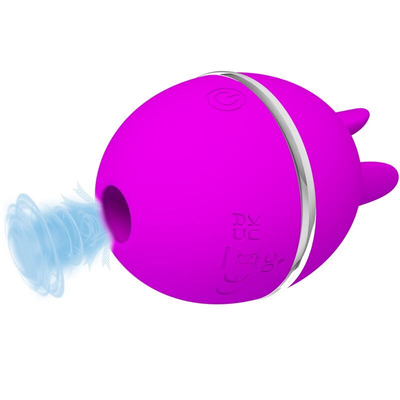 POTENTE - PRETTY LOVE - VIBRADOR DE SILICONE REDONDO ROXO BOLA GEMINI