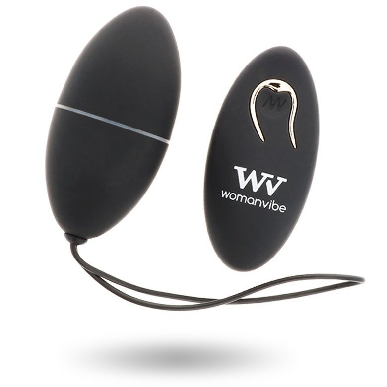 POTENTE - WOMANVIBE - ALSAN EGG CONTROLE REMOTO PRETO SILICONE PRETO