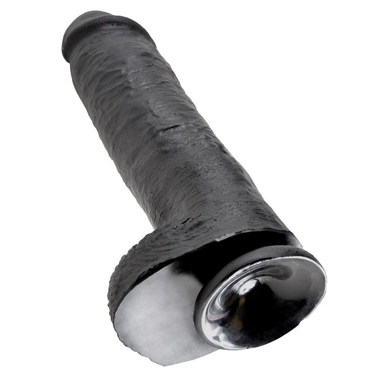 KING COCK - DILDO PRETO COM BOLAS 28 CM - Image 2