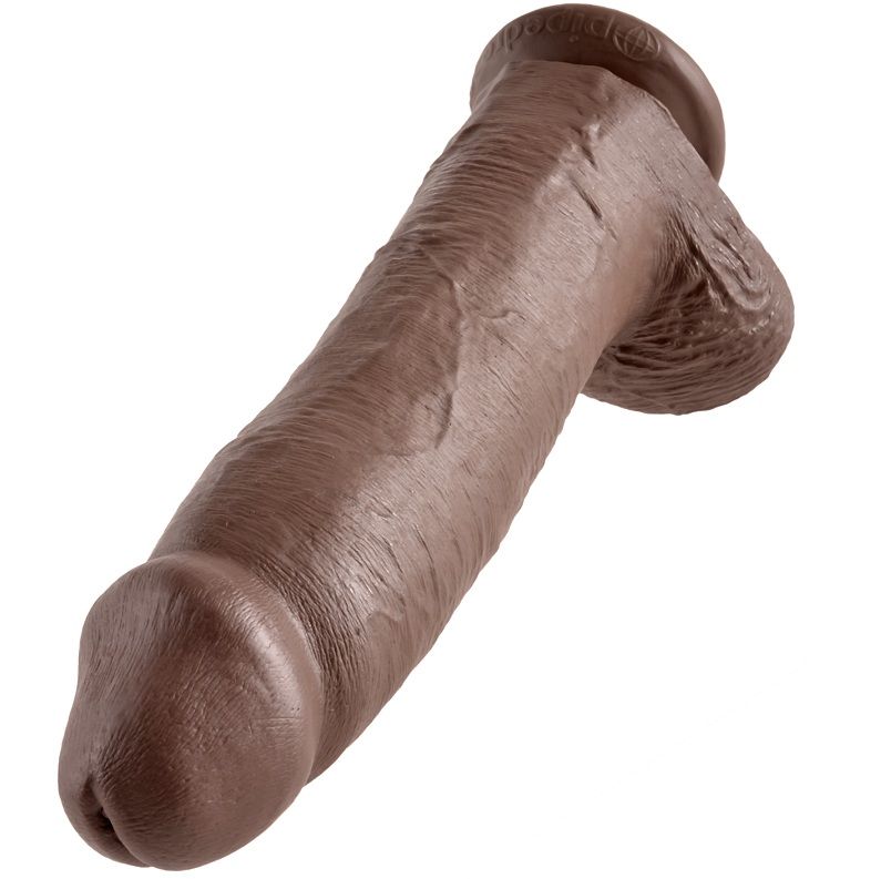KING COCK - DILDO CASTANHO COM BOLAS 30.48 CM - Image 2