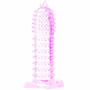 POTENTE - BAILE - BAINHA PARA PÉNIS COM PONTOS ESTIMULANTES ROSA 14 CM