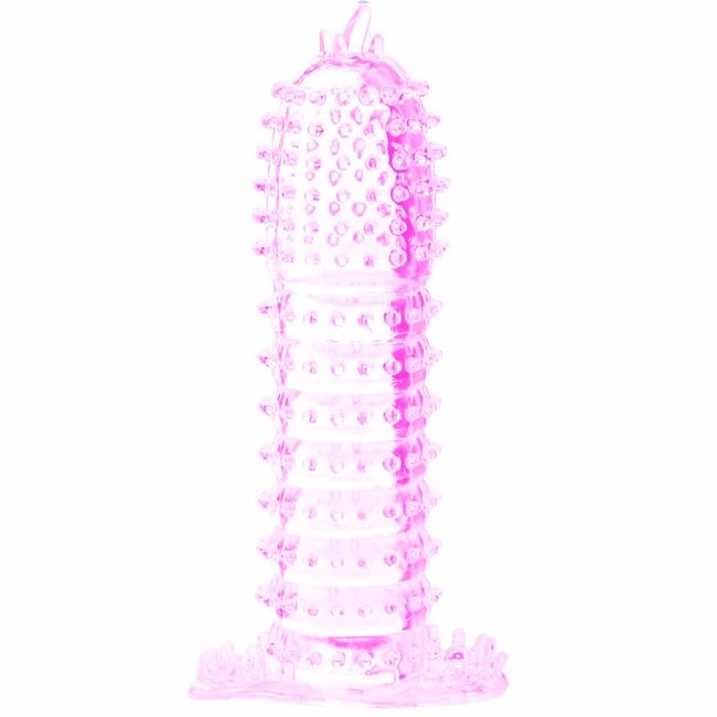 POTENTE - BAILE - BAINHA PARA PÉNIS COM PONTOS ESTIMULANTES ROSA 14 CM