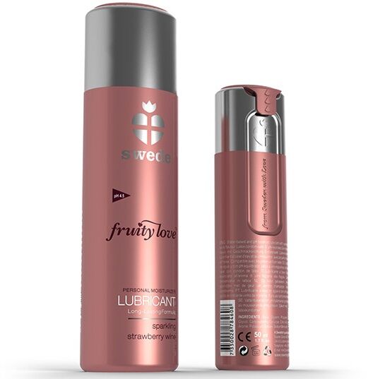 POTENTE - SWEDE - FRUITY LOVE LUBRIFICANTE ESPUMANTE MORANGO VINHO 100 ML