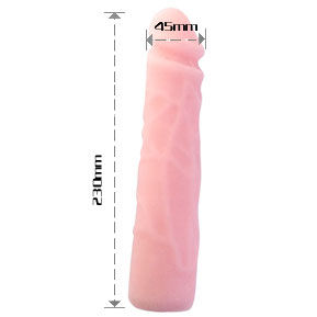 POTENTE - BAILE - DILDO DE SILICONE REALÍSTICO COM TOQUE DE PELE 23 CM