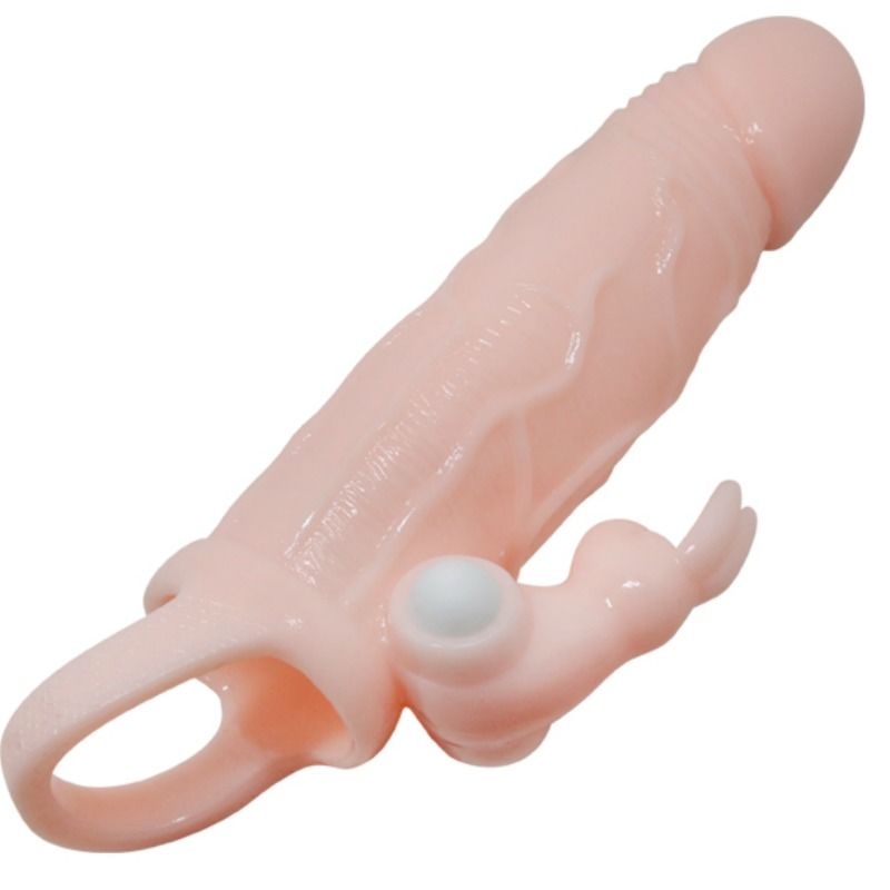 BAILE - CAPA PARA PÊNIS BRAVE MAN COM COELHO E CARNE DE MOTOR DUPLO 16.5 CM - Image 3