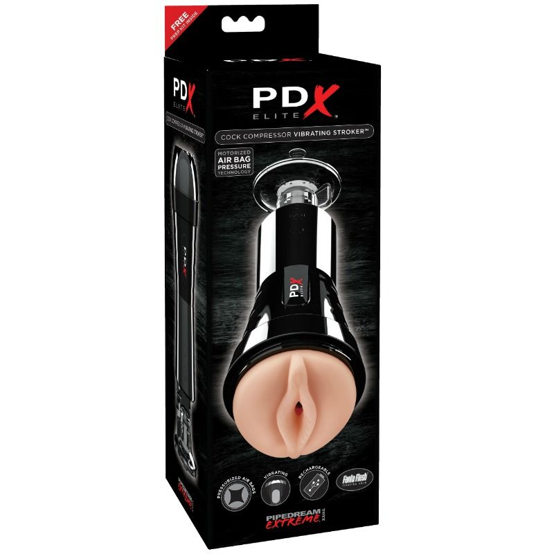 POTENTE - PDX ELITE - MASTURBADOR COM VIBRAÇÃO E EFEITO DE COMPRESSÃO