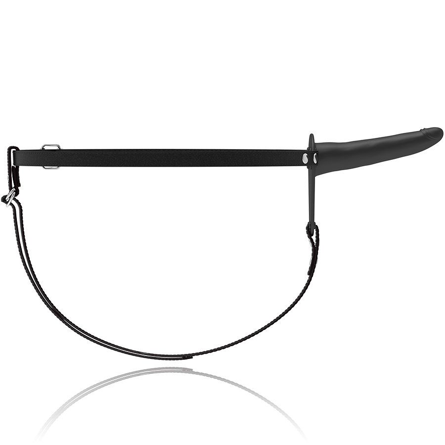 FETISH SUBMISSIVE ARNÉS SILICONA NEGRO 15CM - Image 3
