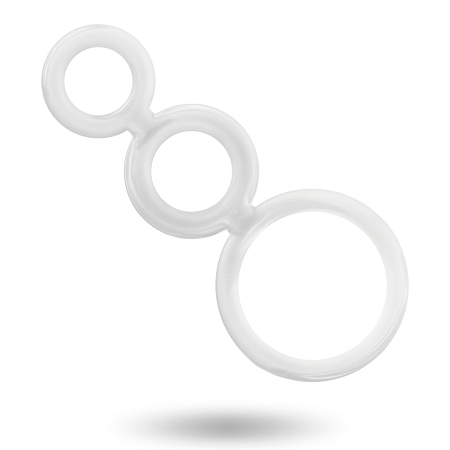 ADDICTED TOYS SET ANILLOS PENE Y TESTICULOS CLEAR - Image 3
