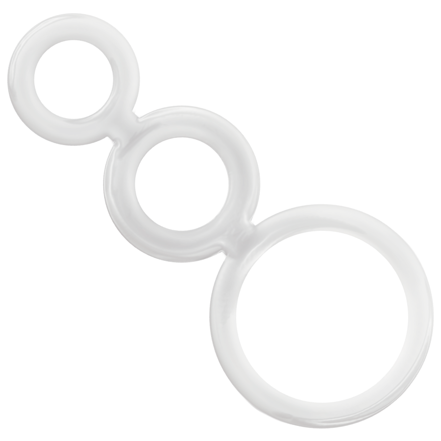 ADDICTED TOYS SET ANILLOS PENE Y TESTICULOS CLEAR - Image 2