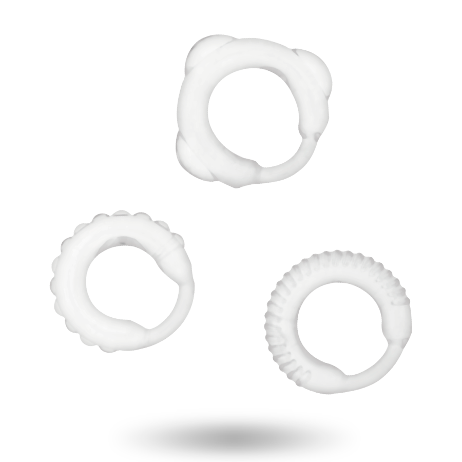 ADDICTED TOYS SET 3 ANILLOS PENE CLEAR - Image 2