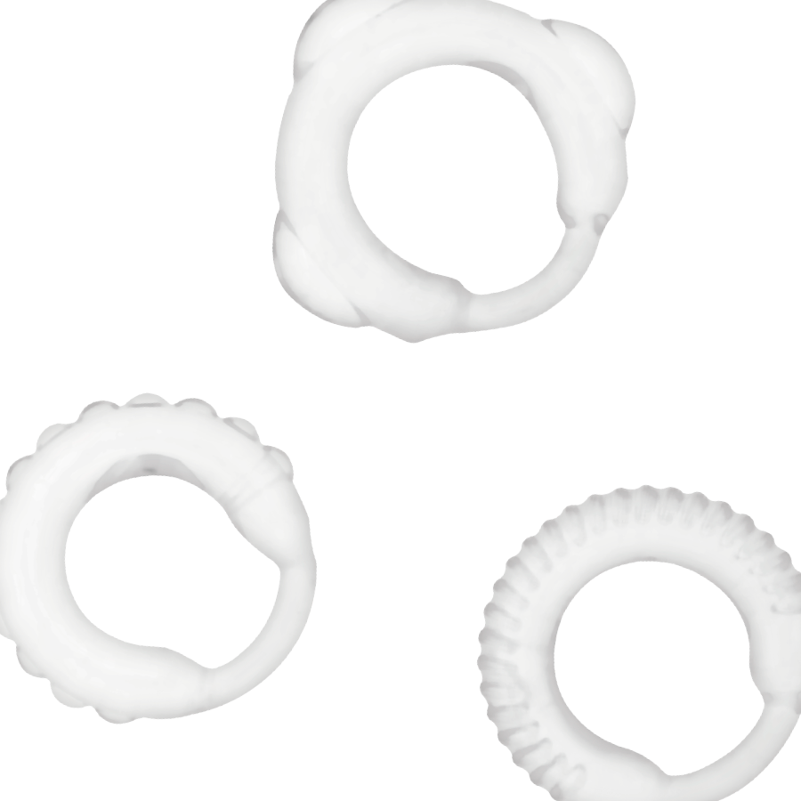 ADDICTED TOYS SET 3 ANILLOS PENE CLEAR - Image 3