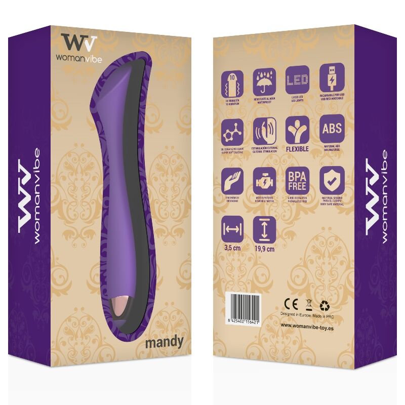 WOMANVIBE MANDY "K" POINT SILICONE VIBRADOR RECARREGÁVEL - Image 3