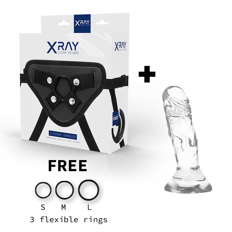 X RAY - ARNÊS + DILDO TRANSPARENTE 12 CM -O- 2.6 CM - Image 2