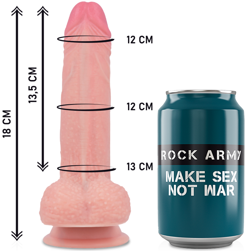 ROCKARMY - ARNÊS + SILICONE LÍQUIDO PREMIUM MUSTANG REALISTA 18 CM -O- 4.14 CM - Image 3
