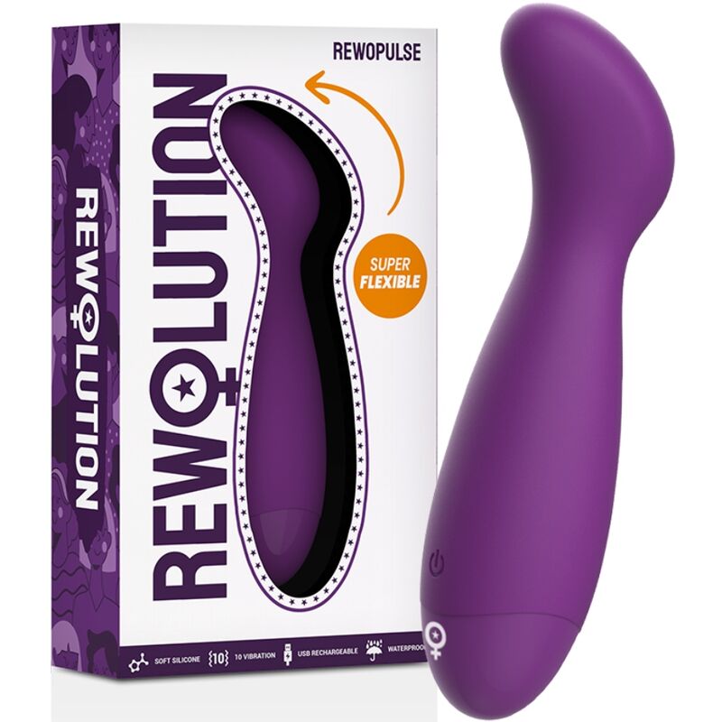 POTENTE - REWOLUTION - REWOPULSE VIBRADOR FLEXÍVEL ESTIMULADOR DE PONTO G
