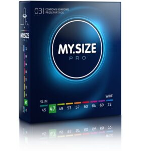 POTENTE - MY SIZE - PRO PRESERVATIVOS 47 MM 3 UNIDADES