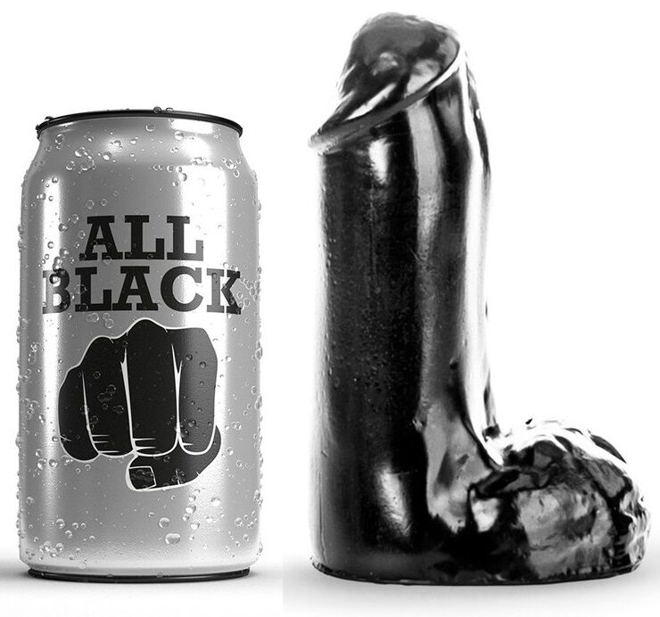 POTENTE - ALL BLACK - DILDO REALÍSTICO 13 CM