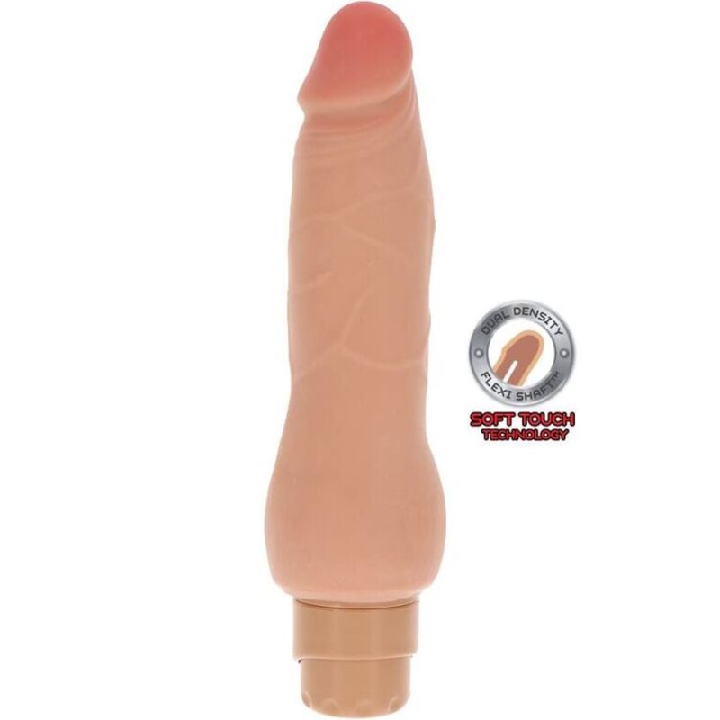 POTENTE - GET REAL - PELE VIBRADOR LISO DE DUAL DENSIDADE