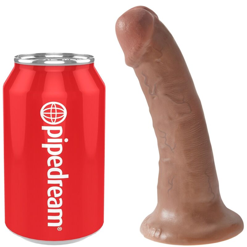 POTENTE - KING COCK - PÊNIS REALÍSTICO 15 CM CARAMELO