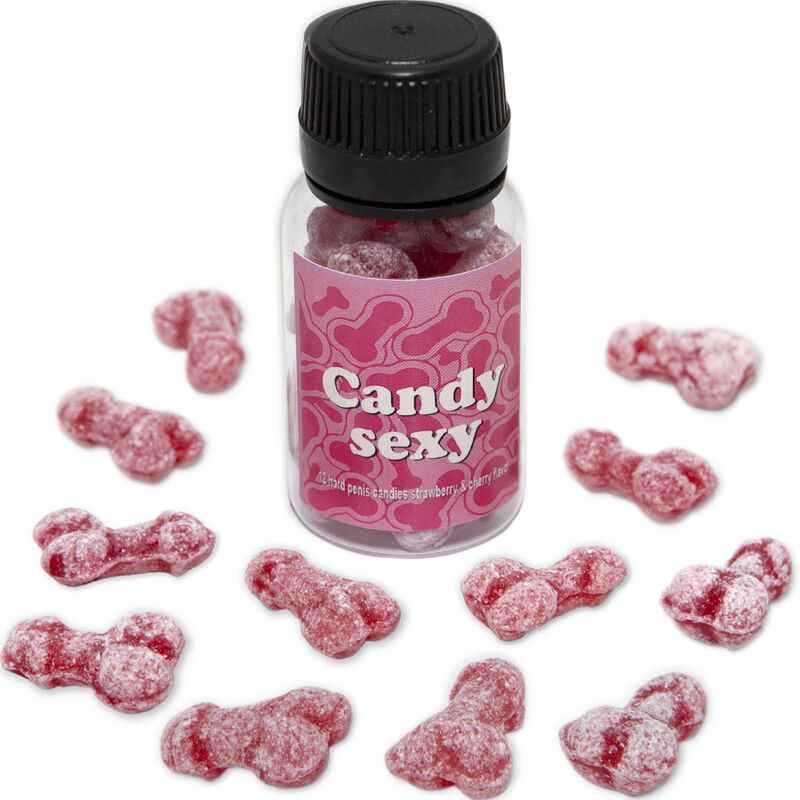 POTENTE - DIABLO PICANTE - CANDY SEXY JAR COM 12 GOMAS SABOR MORANGO-CEREJA
