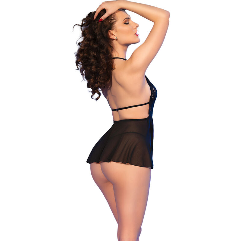 CHILIROSE - CR 4720 BABYDOLL E TANGA PRETA M - Image 3