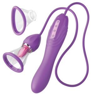 POTENTE - FANTASY FOR HER - MANGUEIRA DE SUCÇÃO MAX PLEASURE COM LÍNGUA ESTIMULANTE ROXA