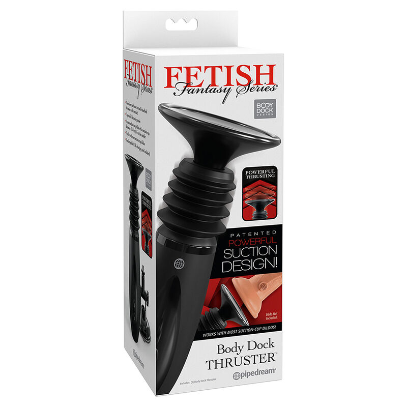 POTENTE - FETISH FANTASY SERIES - BODY DOCK THRUSTER DILDO CLAMP COM 7 MODOS DE EMPURRAR PRETO