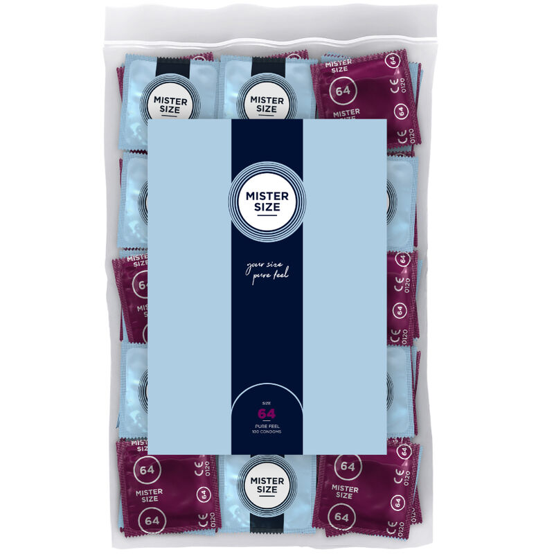 POTENTE - MISTER SIZE - PRESERVATIVOS TAMANHO XXL 64 MM (100 UNIDADES)
